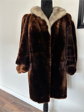 Mouton Fur with Mink Collar - Vintage